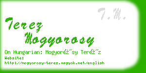 terez mogyorosy business card